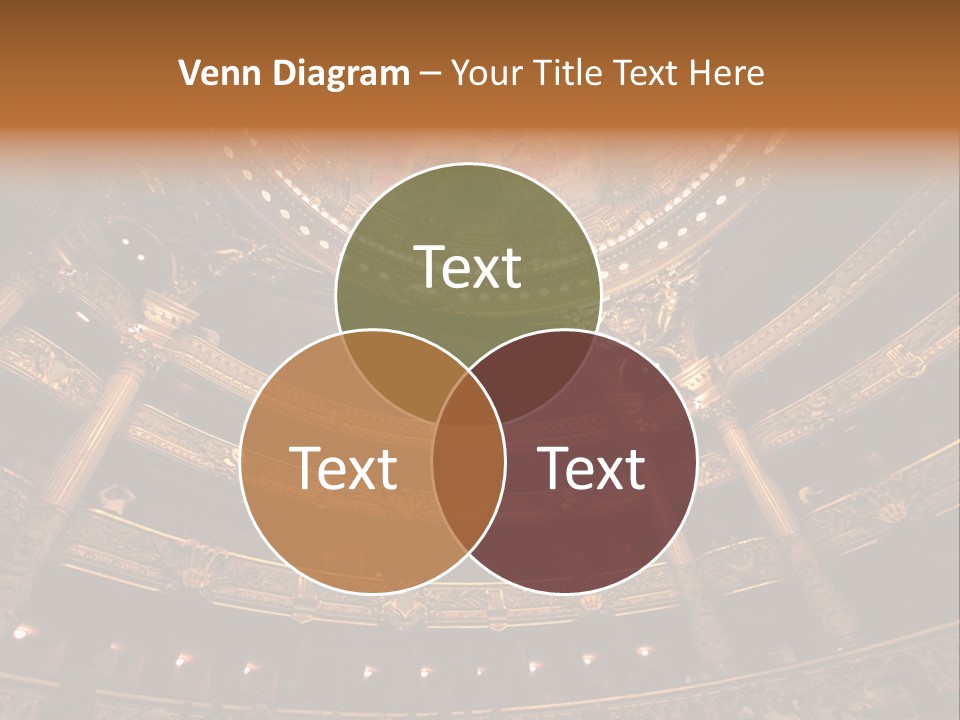 A Theater Auditorium With A Painted Ceiling And Pillars PowerPoint Template