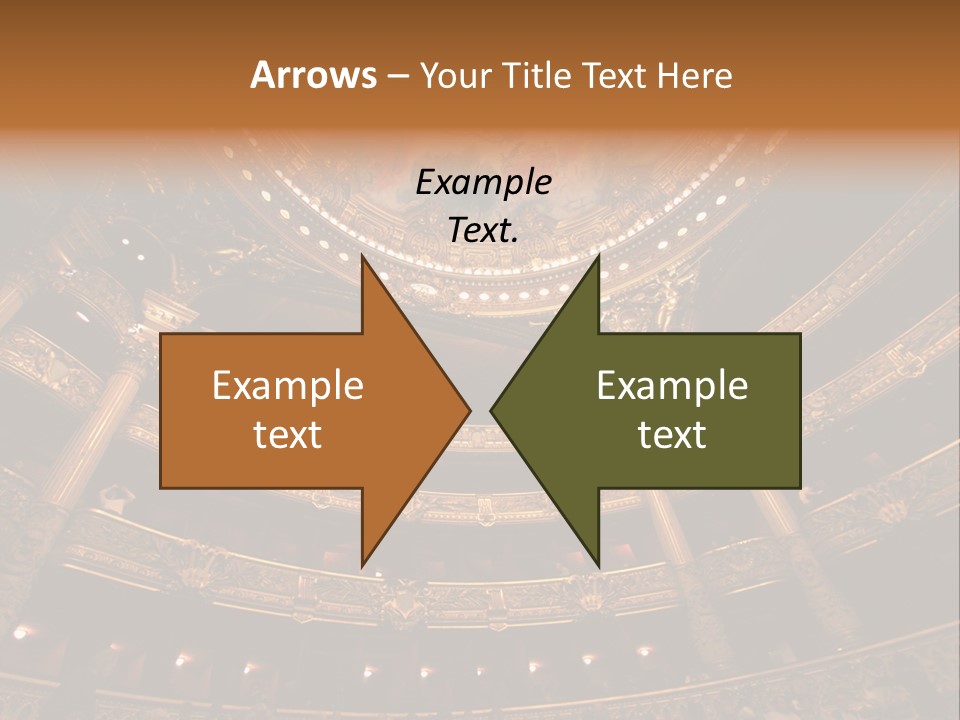 A Theater Auditorium With A Painted Ceiling And Pillars PowerPoint Template