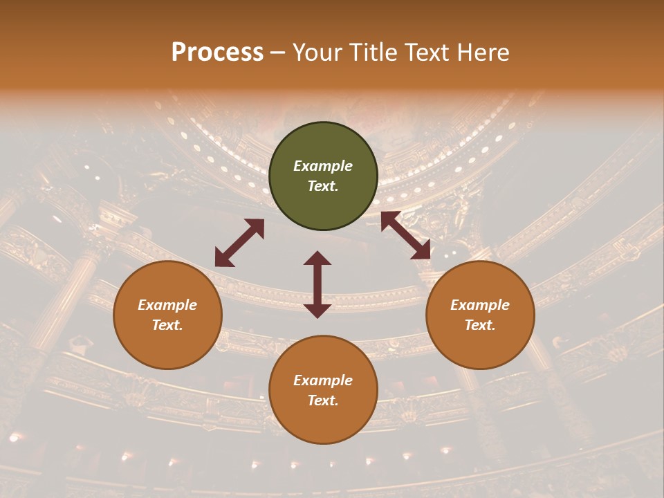 A Theater Auditorium With A Painted Ceiling And Pillars PowerPoint Template