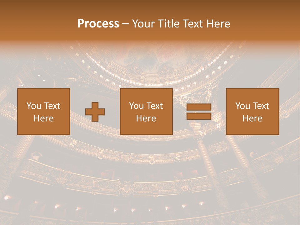 A Theater Auditorium With A Painted Ceiling And Pillars PowerPoint Template
