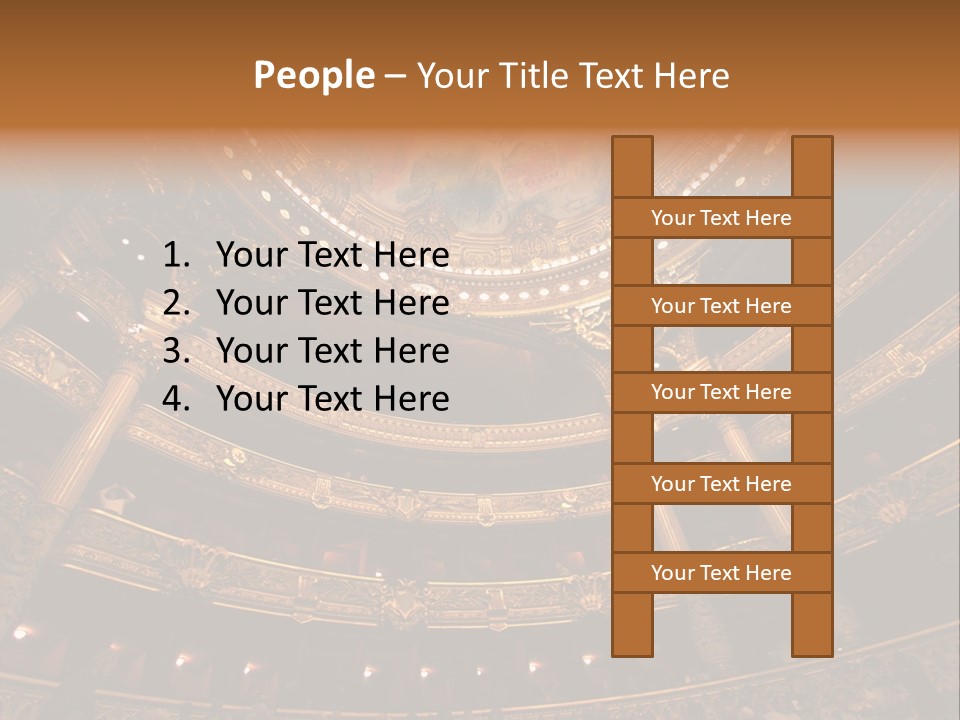 A Theater Auditorium With A Painted Ceiling And Pillars PowerPoint Template