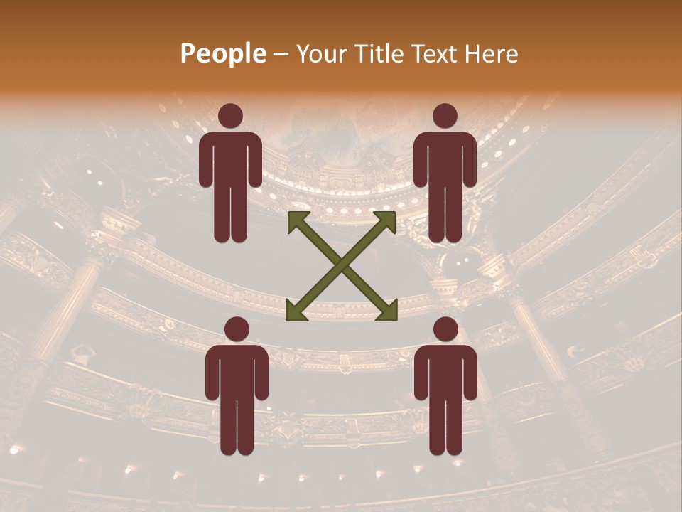 A Theater Auditorium With A Painted Ceiling And Pillars PowerPoint Template