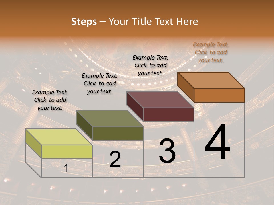 A Theater Auditorium With A Painted Ceiling And Pillars PowerPoint Template