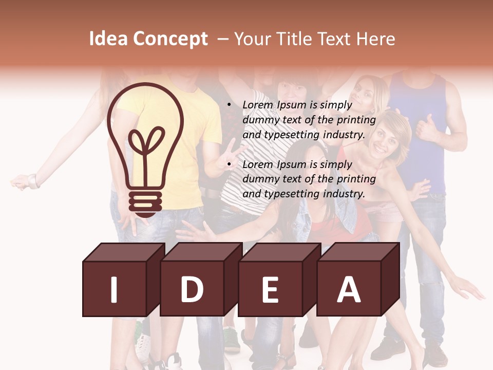 Female Caucasian Mixed PowerPoint Template