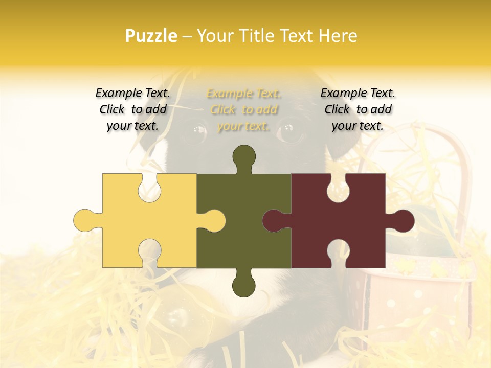 Puppy Expression Brown PowerPoint Template