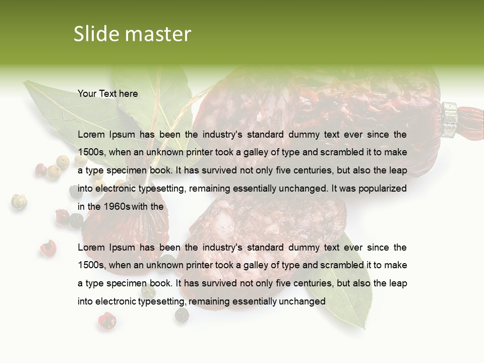Pepper Cuisine Salame PowerPoint Template