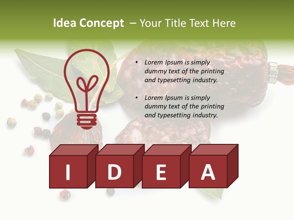 Pepper Cuisine Salame PowerPoint Template
