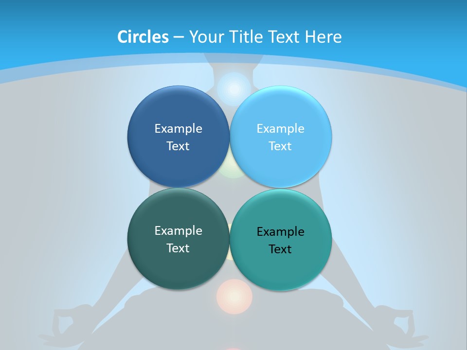 A Person Sitting In A Lotus Position With Seven Chakras PowerPoint Template