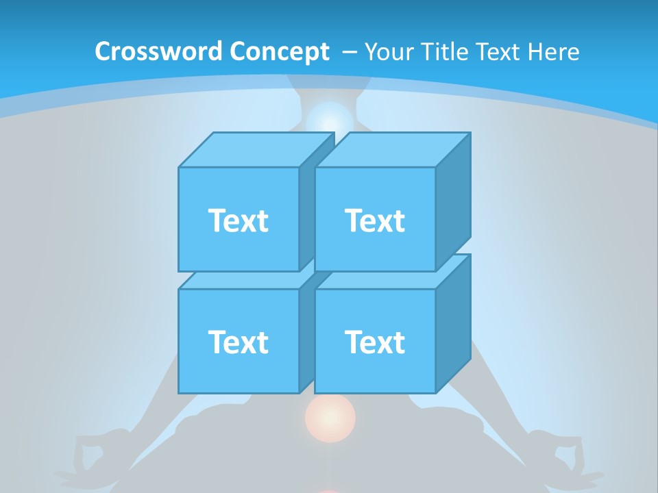 A Person Sitting In A Lotus Position With Seven Chakras PowerPoint Template