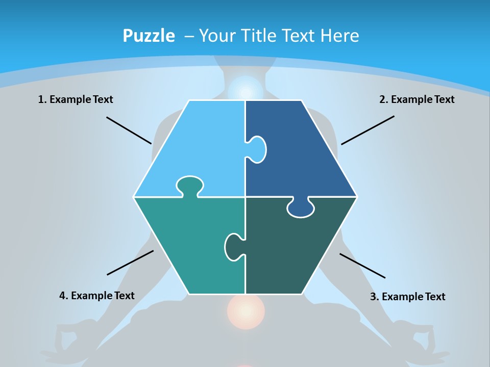 A Person Sitting In A Lotus Position With Seven Chakras PowerPoint Template