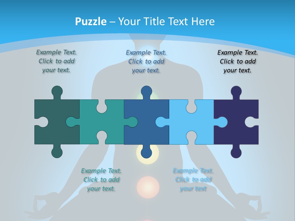 A Person Sitting In A Lotus Position With Seven Chakras PowerPoint Template