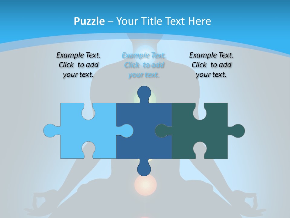 A Person Sitting In A Lotus Position With Seven Chakras PowerPoint Template