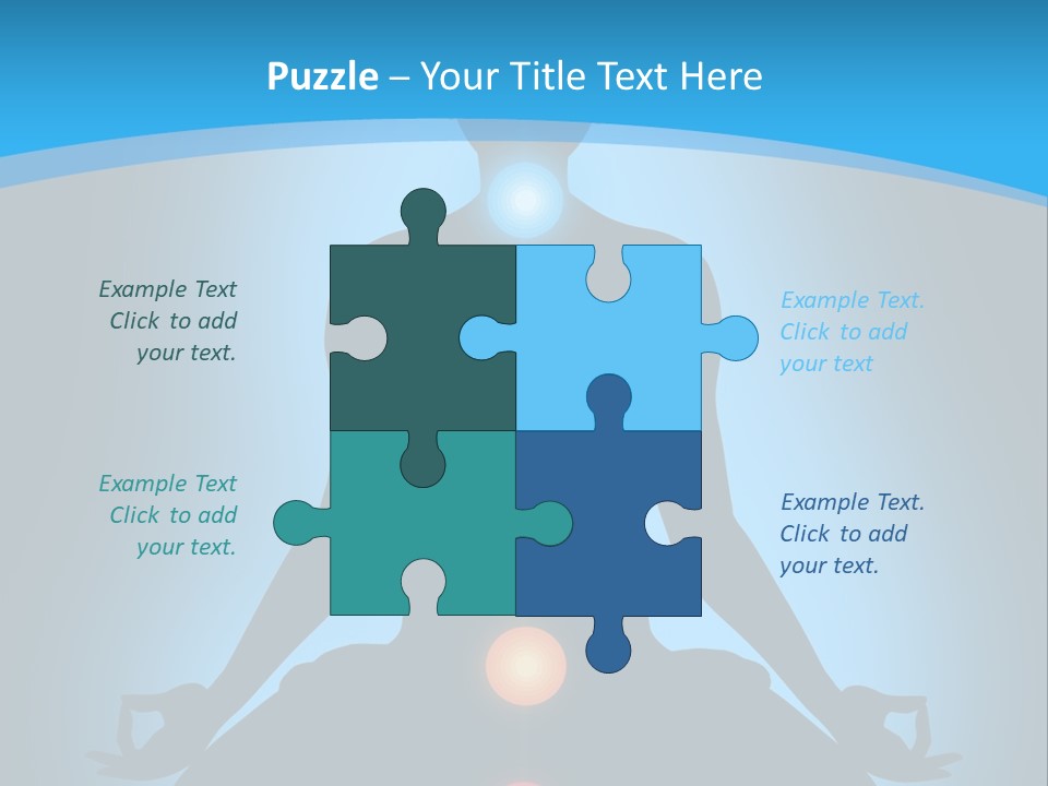 A Person Sitting In A Lotus Position With Seven Chakras PowerPoint Template