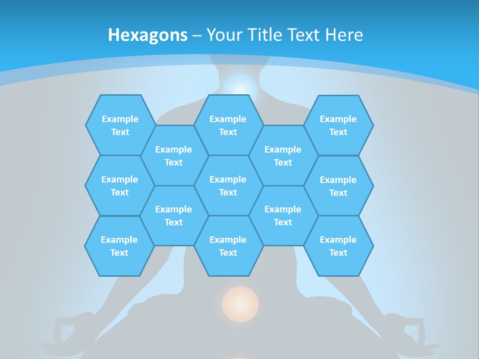 A Person Sitting In A Lotus Position With Seven Chakras PowerPoint Template