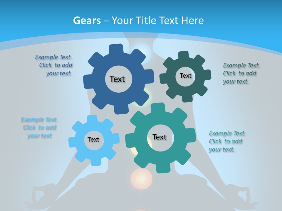 A Person Sitting In A Lotus Position With Seven Chakras PowerPoint Template
