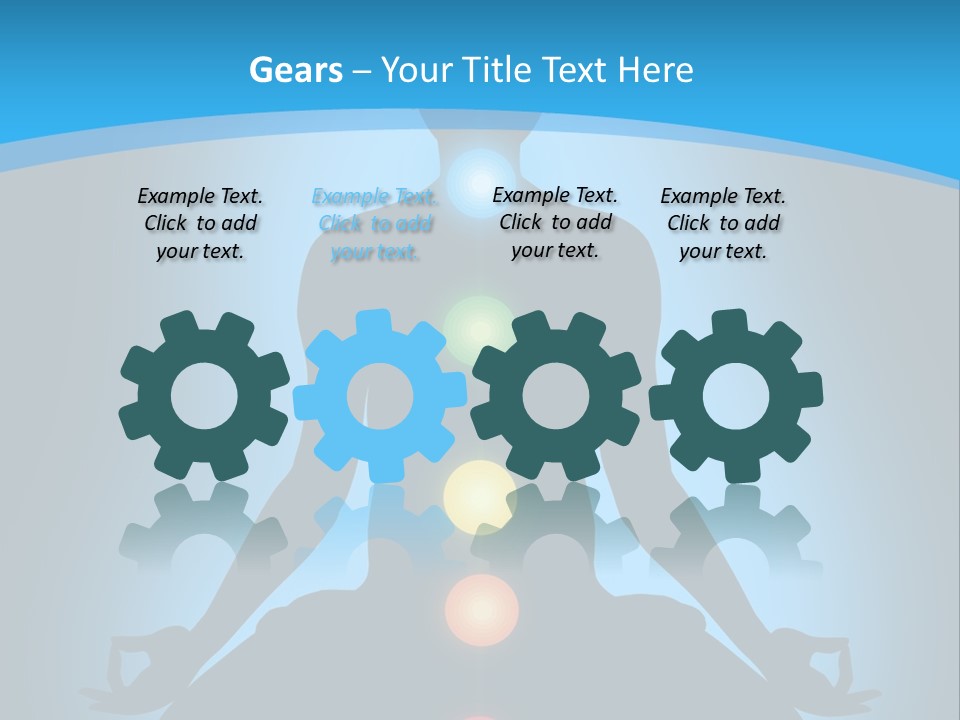 A Person Sitting In A Lotus Position With Seven Chakras PowerPoint Template