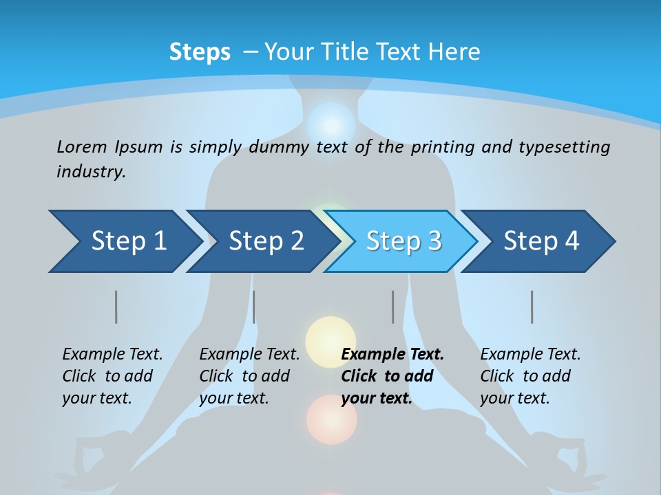 A Person Sitting In A Lotus Position With Seven Chakras PowerPoint Template