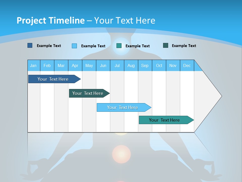 A Person Sitting In A Lotus Position With Seven Chakras PowerPoint Template