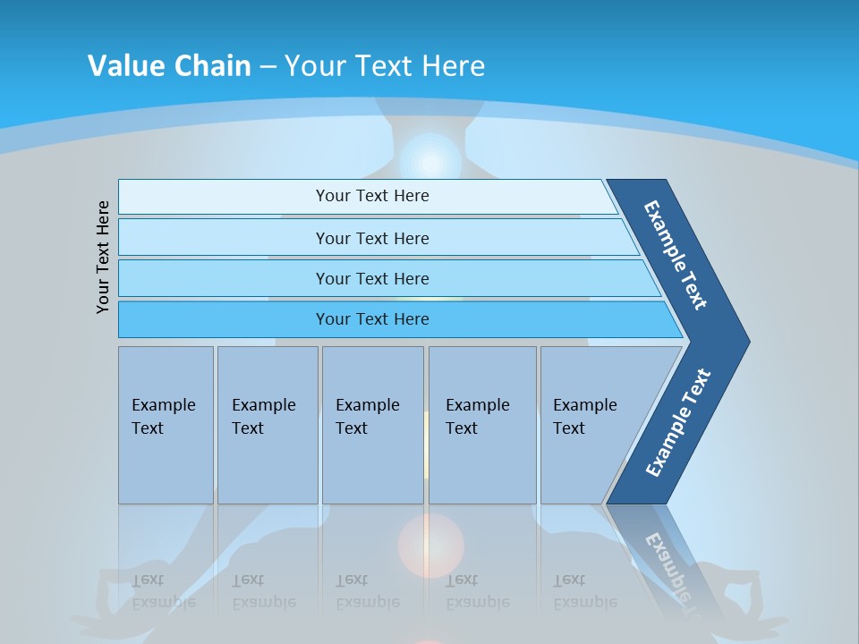 A Person Sitting In A Lotus Position With Seven Chakras PowerPoint Template