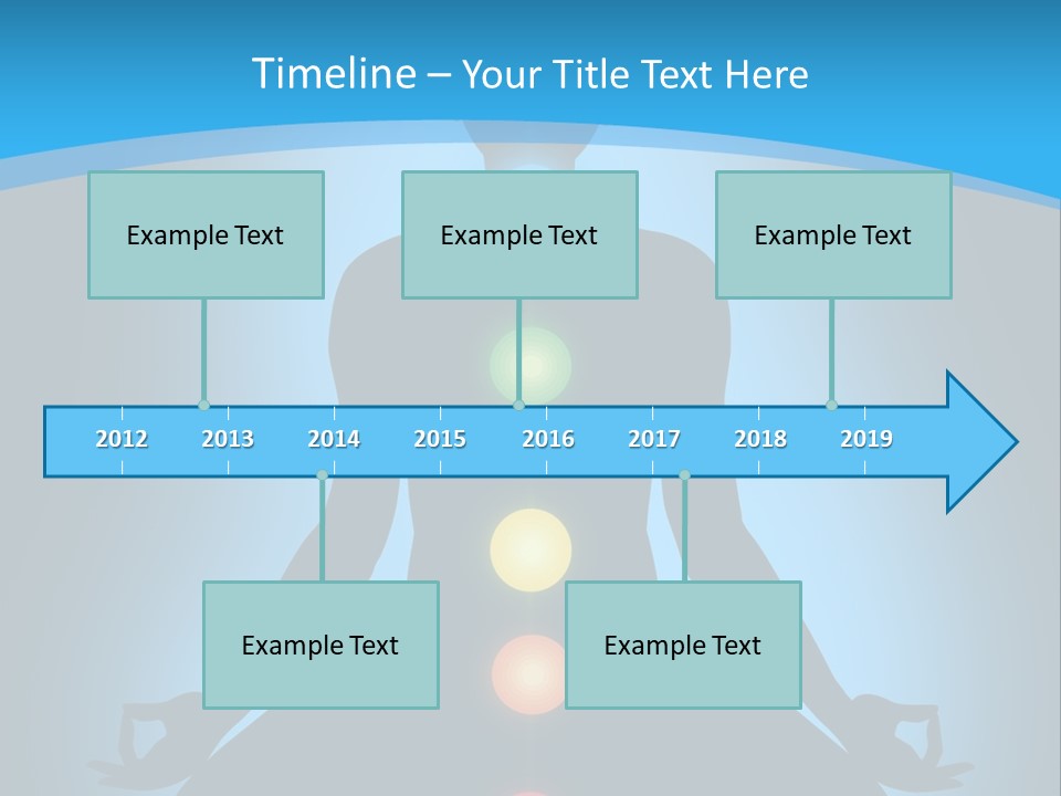 A Person Sitting In A Lotus Position With Seven Chakras PowerPoint Template