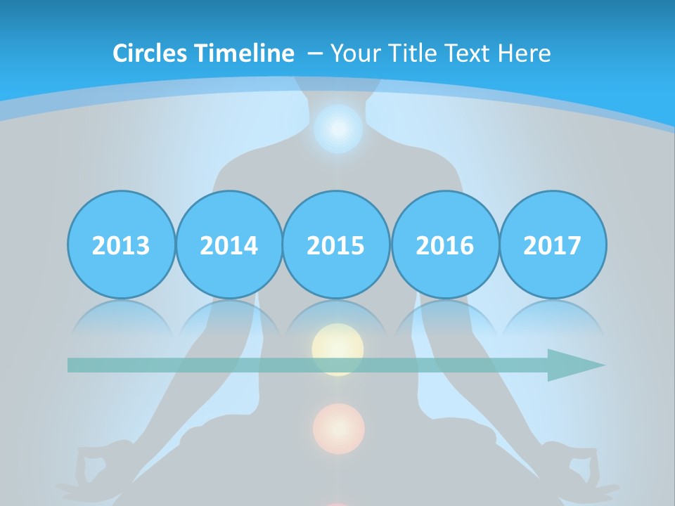 A Person Sitting In A Lotus Position With Seven Chakras PowerPoint Template