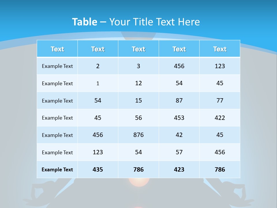 A Person Sitting In A Lotus Position With Seven Chakras PowerPoint Template