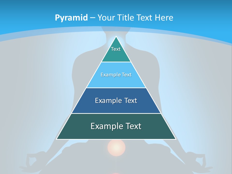 A Person Sitting In A Lotus Position With Seven Chakras PowerPoint Template