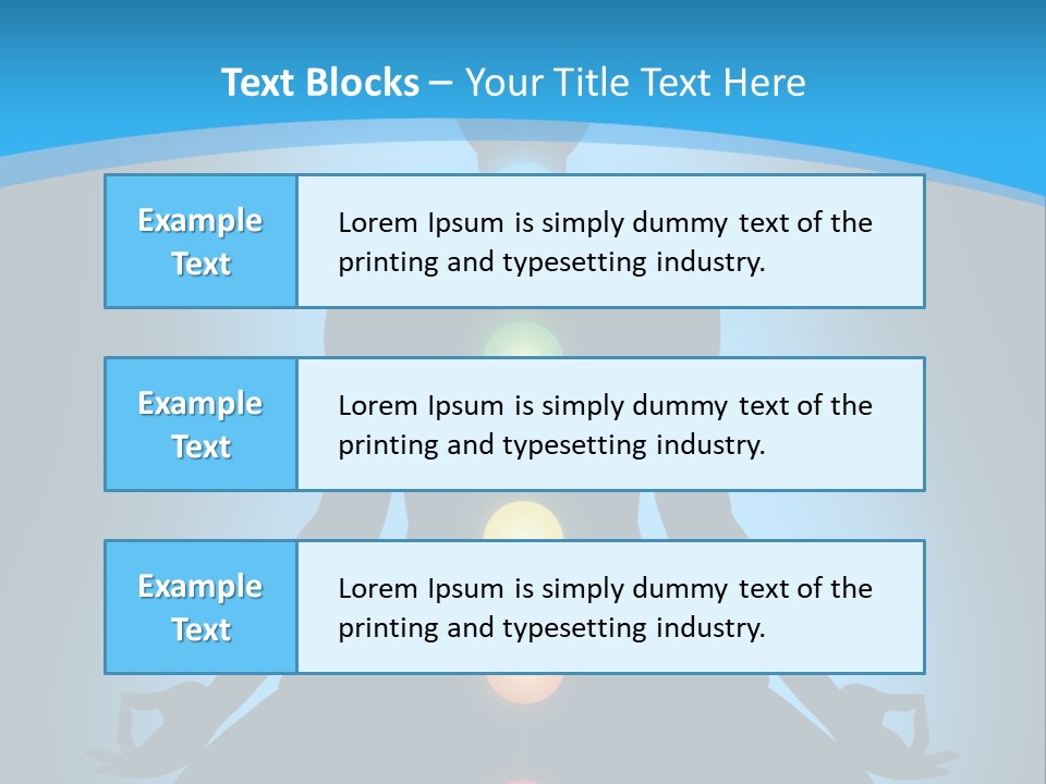 A Person Sitting In A Lotus Position With Seven Chakras PowerPoint Template