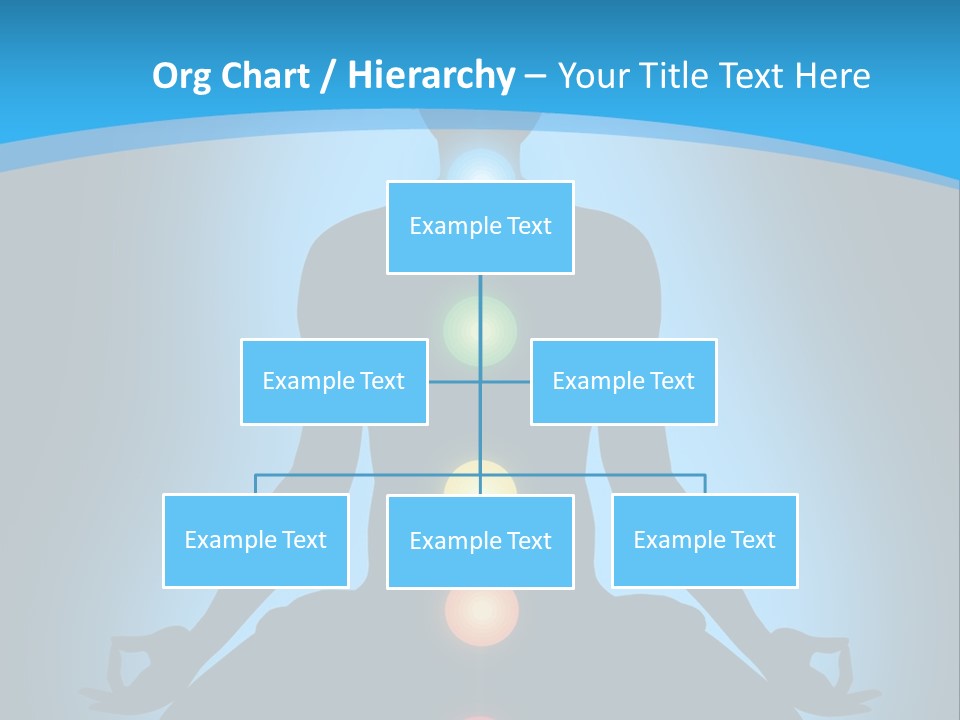 A Person Sitting In A Lotus Position With Seven Chakras PowerPoint Template