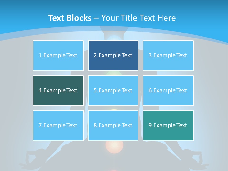 A Person Sitting In A Lotus Position With Seven Chakras PowerPoint Template