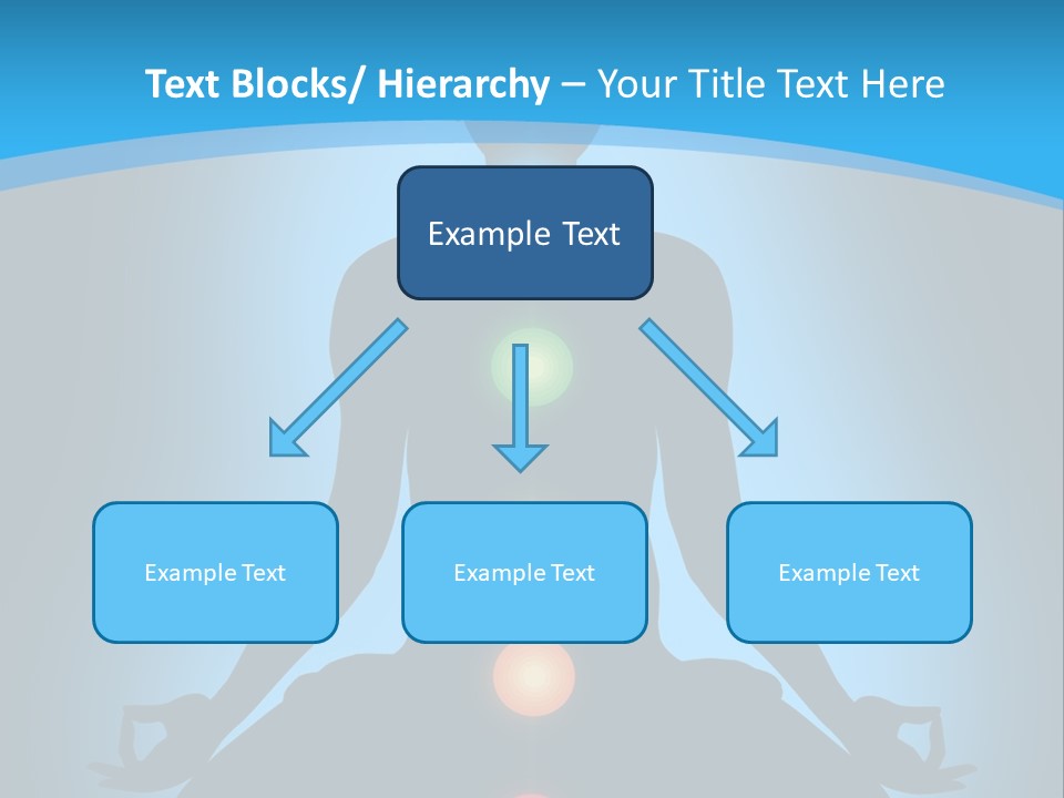 A Person Sitting In A Lotus Position With Seven Chakras PowerPoint Template