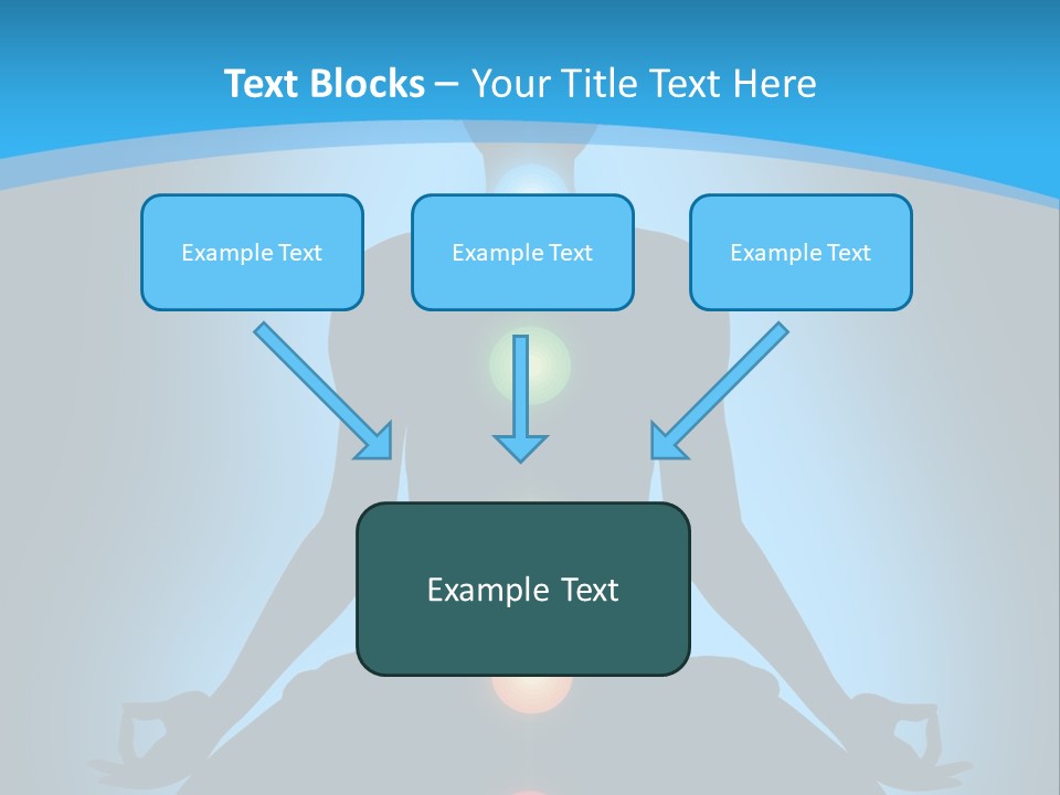 A Person Sitting In A Lotus Position With Seven Chakras PowerPoint Template