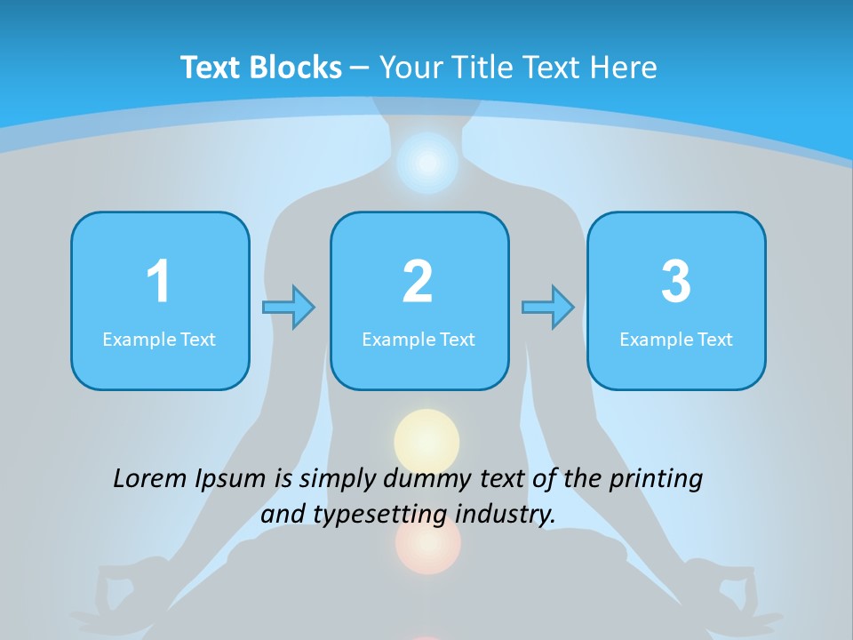 A Person Sitting In A Lotus Position With Seven Chakras PowerPoint Template
