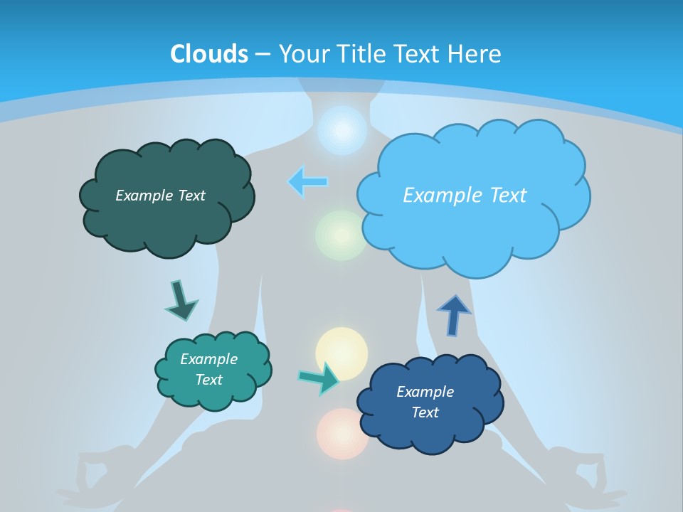 A Person Sitting In A Lotus Position With Seven Chakras PowerPoint Template