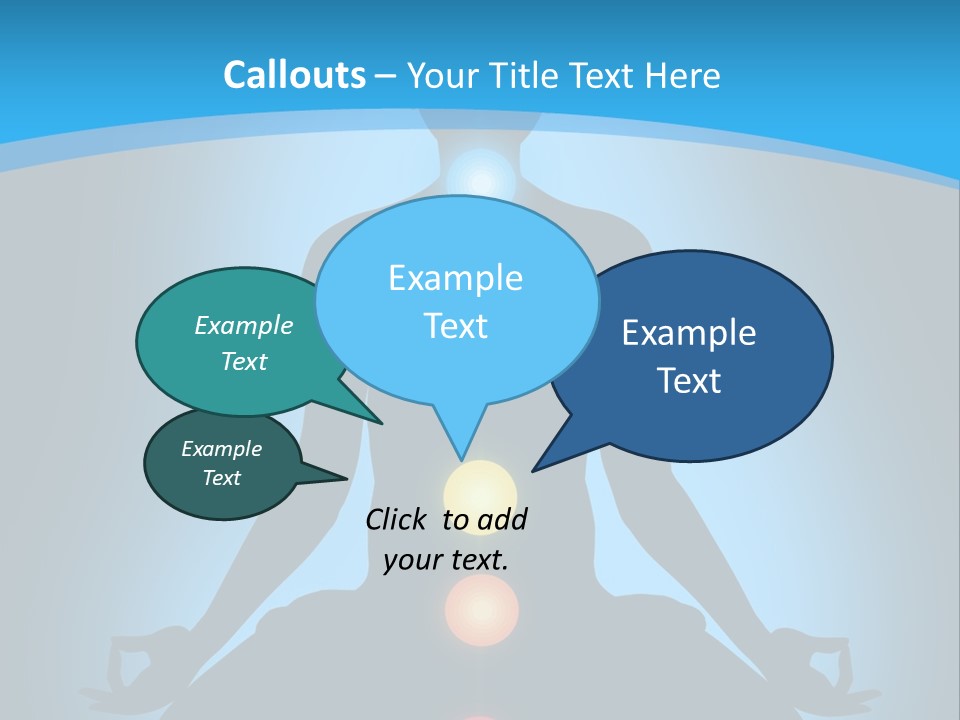 A Person Sitting In A Lotus Position With Seven Chakras PowerPoint Template