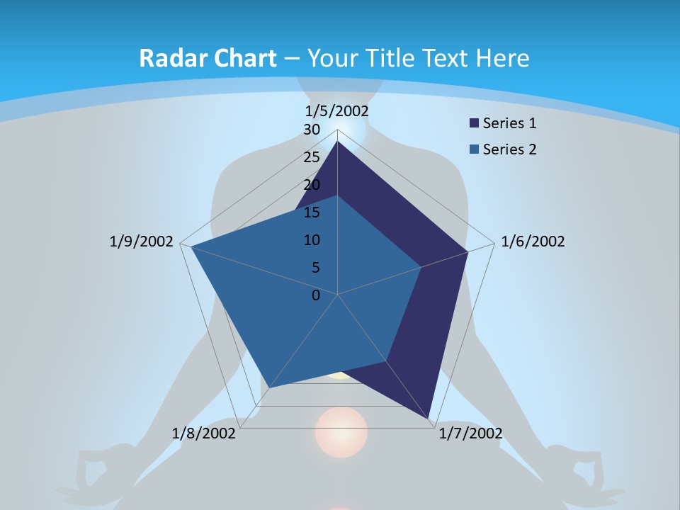 A Person Sitting In A Lotus Position With Seven Chakras PowerPoint Template