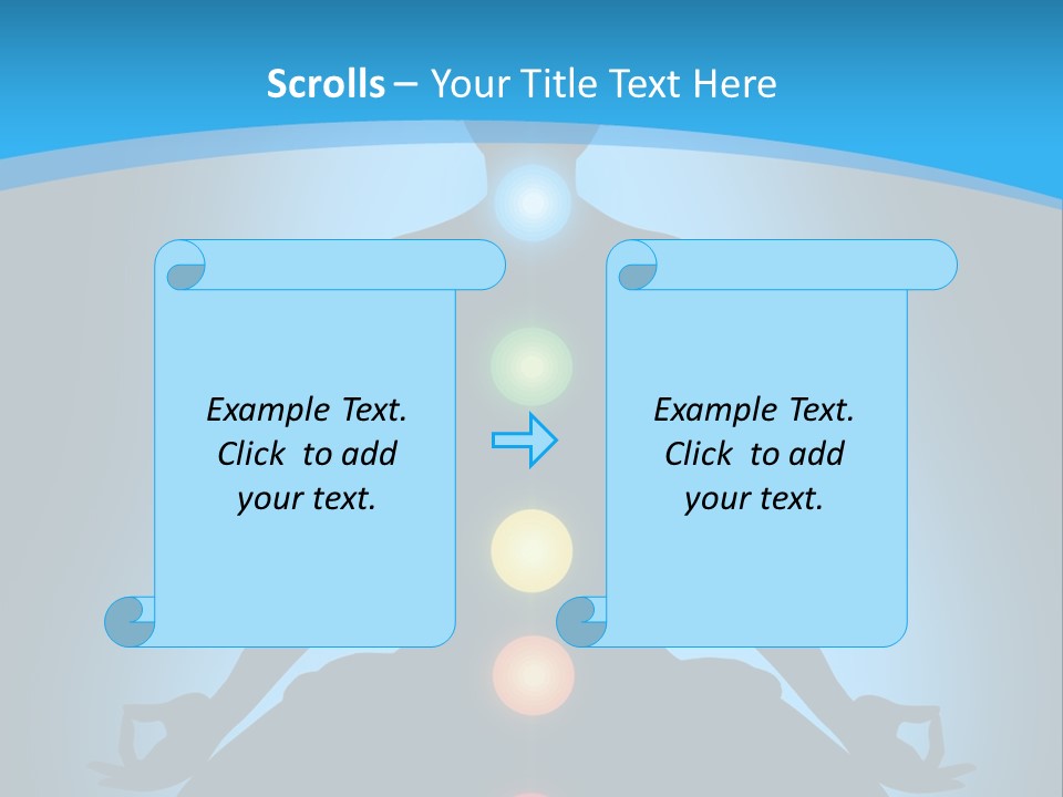 A Person Sitting In A Lotus Position With Seven Chakras PowerPoint Template