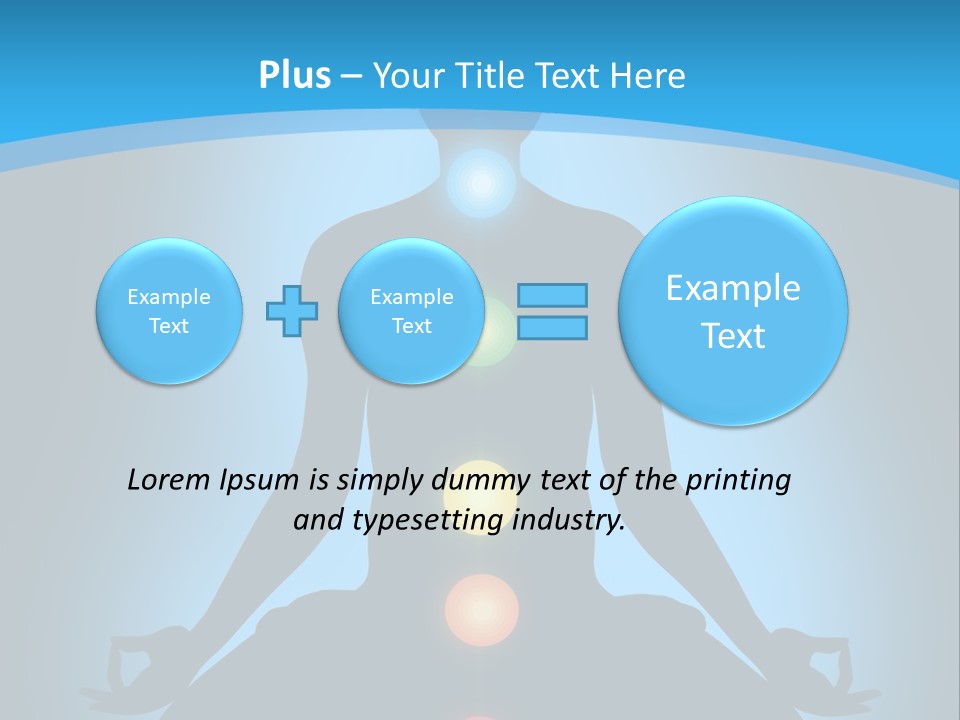 A Person Sitting In A Lotus Position With Seven Chakras PowerPoint Template
