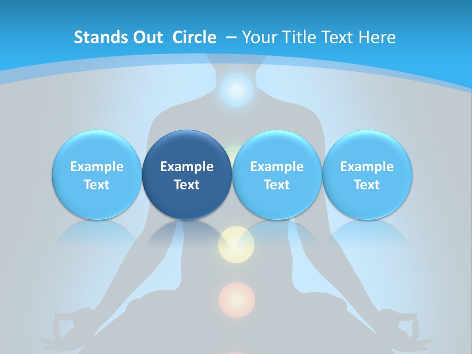 A Person Sitting In A Lotus Position With Seven Chakras PowerPoint Template