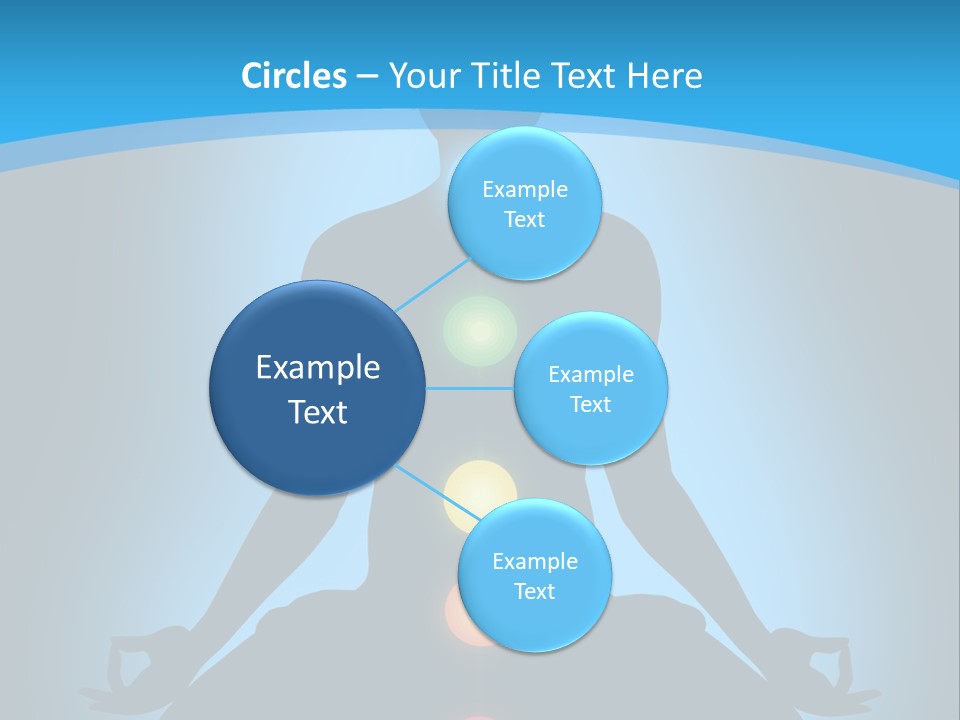 A Person Sitting In A Lotus Position With Seven Chakras PowerPoint Template