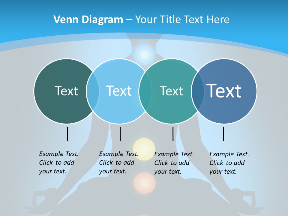 A Person Sitting In A Lotus Position With Seven Chakras PowerPoint Template