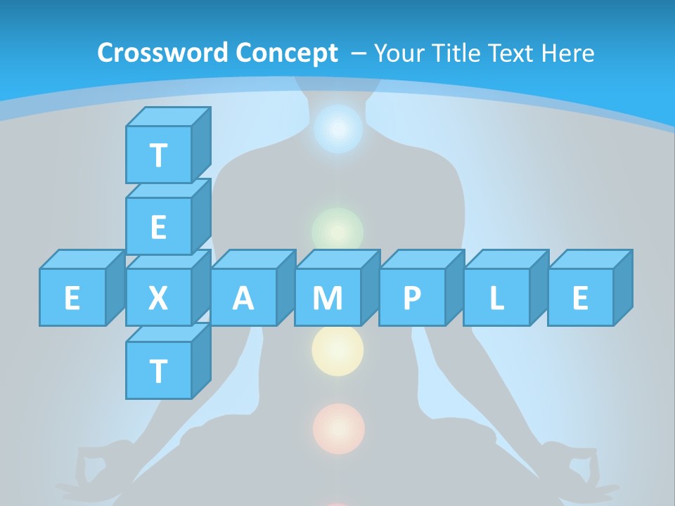 A Person Sitting In A Lotus Position With Seven Chakras PowerPoint Template