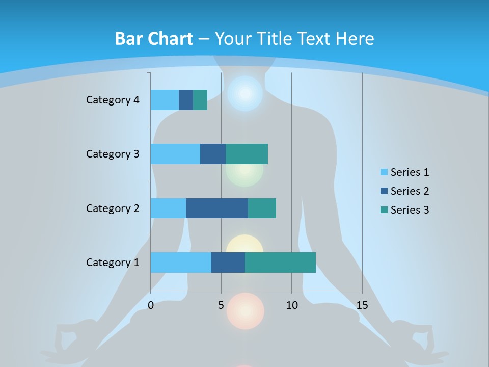 A Person Sitting In A Lotus Position With Seven Chakras PowerPoint Template
