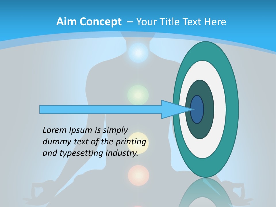 A Person Sitting In A Lotus Position With Seven Chakras PowerPoint Template