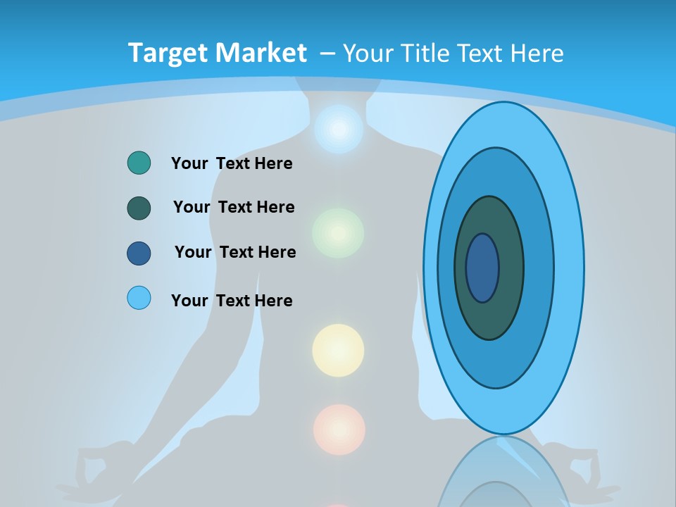 A Person Sitting In A Lotus Position With Seven Chakras PowerPoint Template