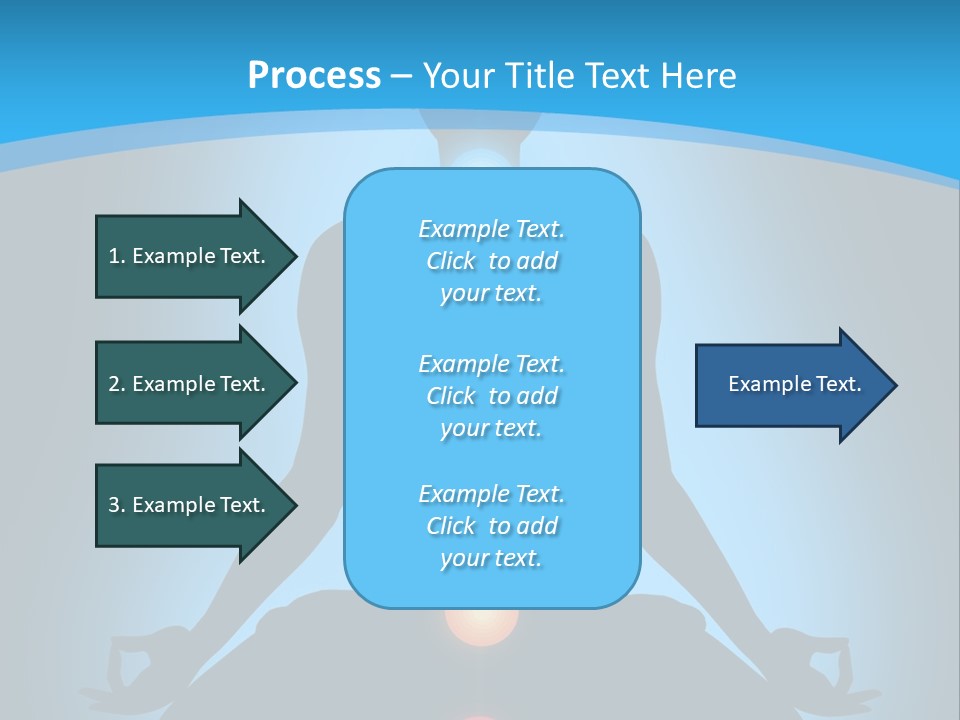 A Person Sitting In A Lotus Position With Seven Chakras PowerPoint Template