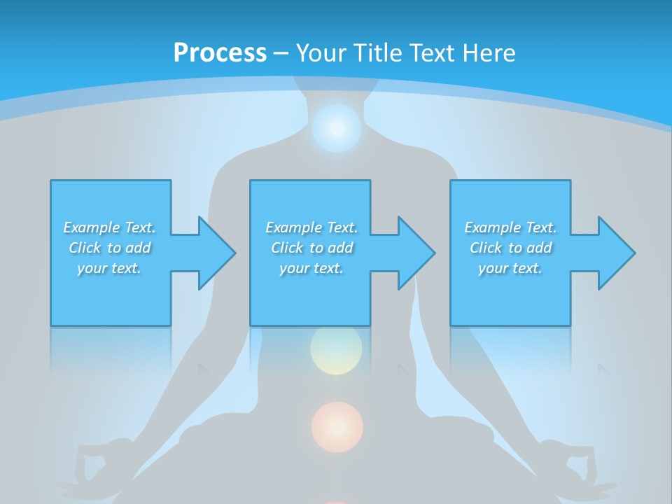 A Person Sitting In A Lotus Position With Seven Chakras PowerPoint Template