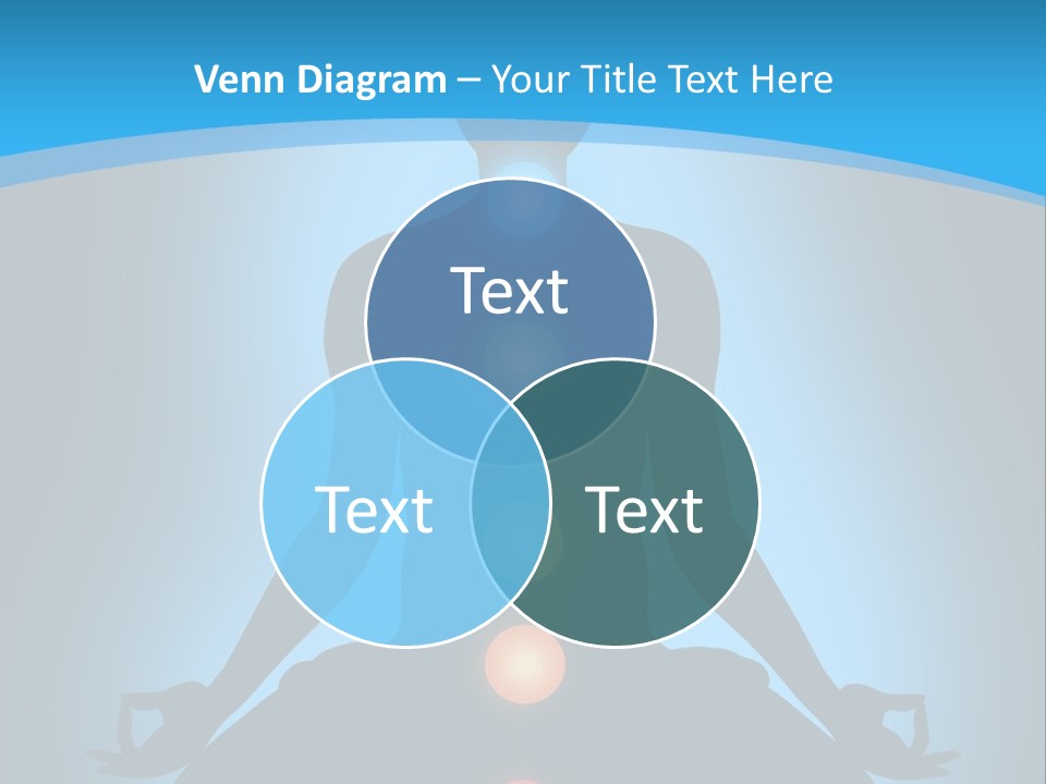 A Person Sitting In A Lotus Position With Seven Chakras PowerPoint Template
