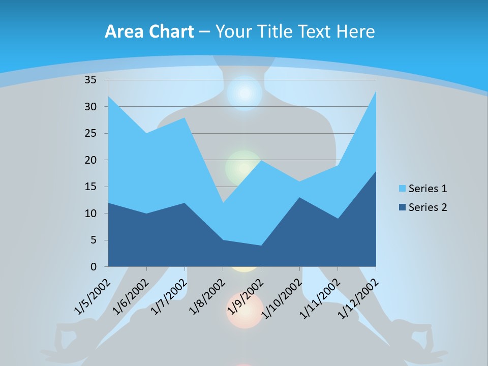 A Person Sitting In A Lotus Position With Seven Chakras PowerPoint Template