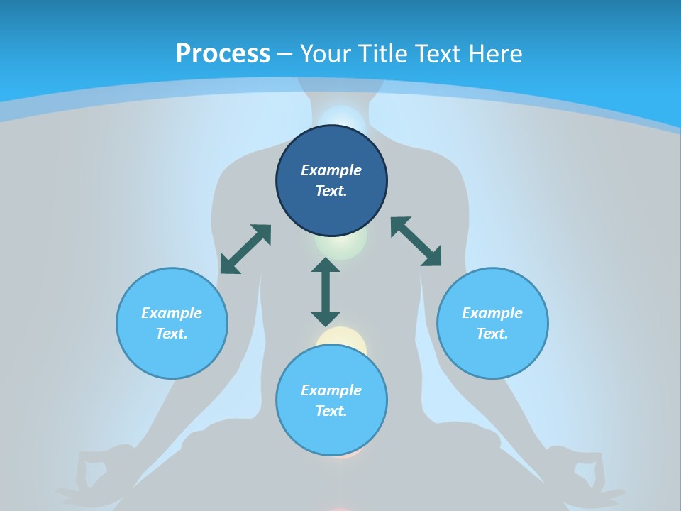 A Person Sitting In A Lotus Position With Seven Chakras PowerPoint Template